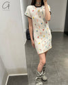 YANYAN KNITS Daisy mini dress YYK-YYW24-0021-XY ivory
